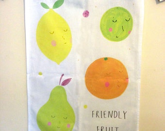 Teatowel - Kitchen Towel - 'Friendly Fruit'