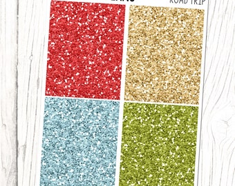 Road Trip GLITTER HEADERS add on || Travel, Adventure, Wanderlust,Summer, Planner Stickers