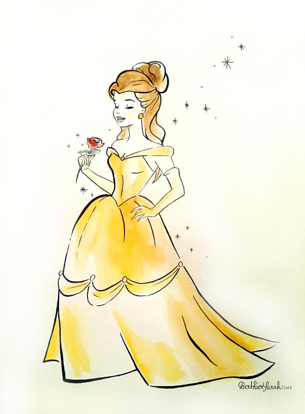  Dessin  peinture princesse  Belle  du Disney la Belle  et La B te
