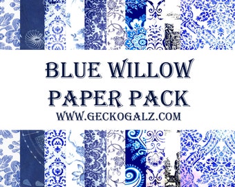 Blue willow Digital Paper Pack