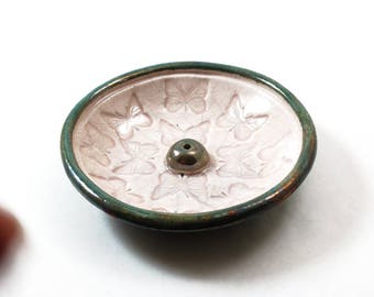 Incense BurnerButterfly Raku Handmade Pottery