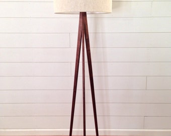 Floor Lamp - Tripod - Black Walnut