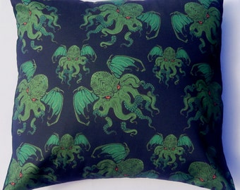 Cthulhu Fabric Filled Cushion Pillow Lovecraft - handmade by Alien Couture