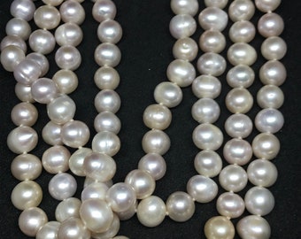 Freshwater Pearl Long Necklace/Freshwater Pearls/long Pearl Necklace/Jewelry/Gift For Her/Handmade Jewelry/Bohemian Jewelry/Bead Necklace