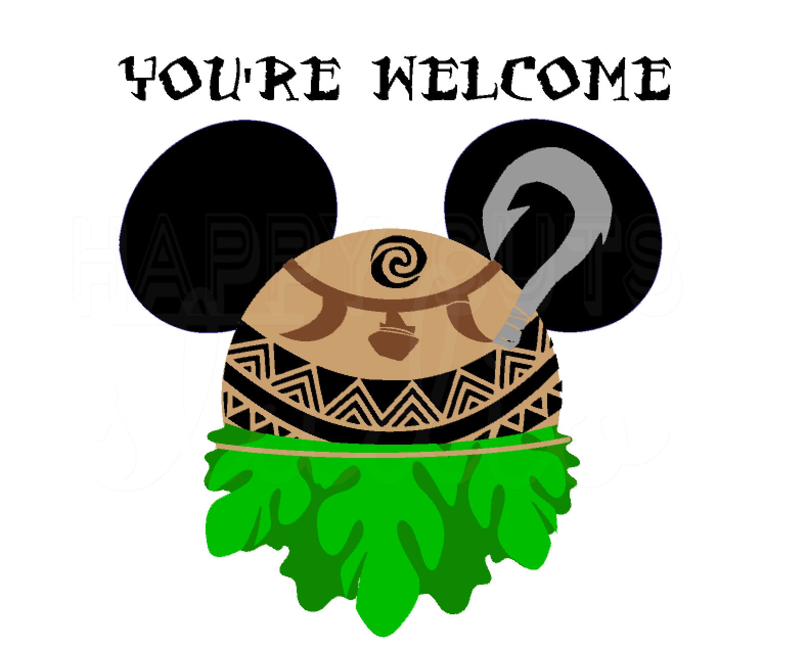 Maui Mickey Mouse Head Moana Disney World Vacation Family