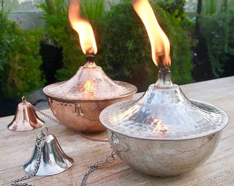 Steel hammered Bowl Oil Torch LT213P