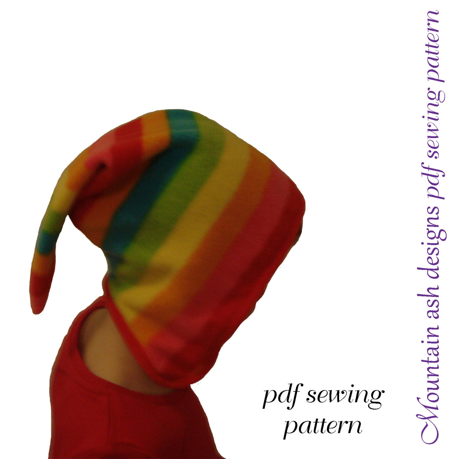 Pixie Hat Pattern Allie pdf sewing pattern elf pixie hat and