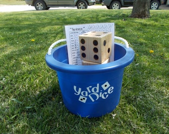 Yard Dice - Drinking Game - Lawn Games - Outdoor Game - Wood Burned - Camping Game - Yardzee - Outdoor Game - Wedding Game - Family Fun