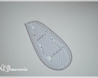 Règle, Gabarit encolures, poche, fond de poche et arc de cercles