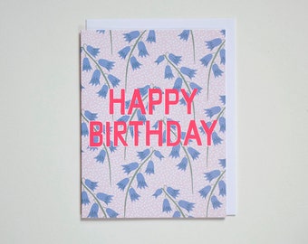 Happy Birthday Blue bells - Note Card