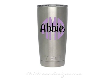 Yeti Monogram Decal, Yeti Decal, Yeti Sticker, Yeti Monogram Sticker, Yeti Cup Monogram, Monogram Decal for Yeti Yeti Rambler Monogram Decal