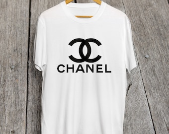 Coco Chanel Shirt Chanel T Shirt Chanel Inspired Short-Sleeve Unisex White T-Shirt S - XXL