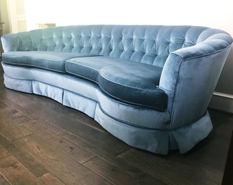 Vintage Hollywood Regency Tufted Sofa