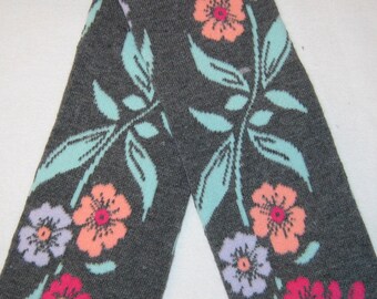 Leg warmer, Infant, Newborn, Toddler -flowers on charcoal grey- infant leg warmer, newborn leg warmer, baby girl leg warmer, baby leg warmer