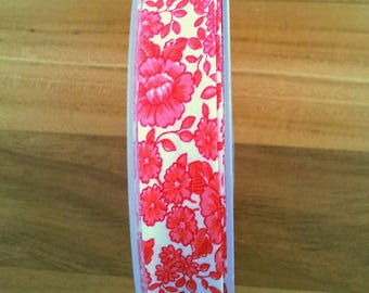 1 meter of fabric Biase tape 20 mm - red and white