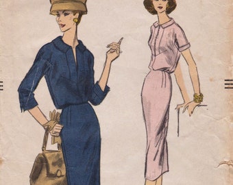 Vogue 8990 / Vintage 1950s Sewing Pattern / Dress / Size 14 Bust 34