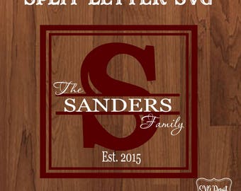 Split Letters with numbers Monogram svg file, decal svg, font svg, cut file, sign making font, letters svg, split monogram font