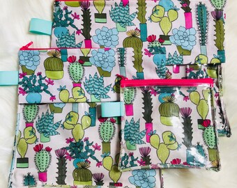 Vinyl Pouch Set/Cosmetic Bag/First Aid Pouch/Diaper Bag Organizer