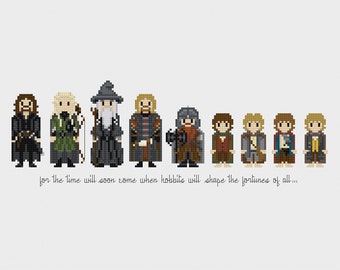 The Lord of the Rings: The Fellowship Cross Stitch Pattern PDF Instant Download