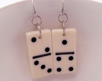 Mini Domino Wire Earrings Dork Nerd Geek Game Funky KITSCH
