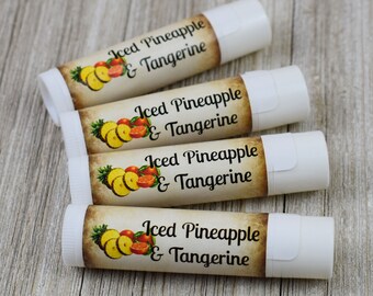 Iced Pineapple and Tangerine Flavored Lip Balm - Handmade All Natural Lip Balm