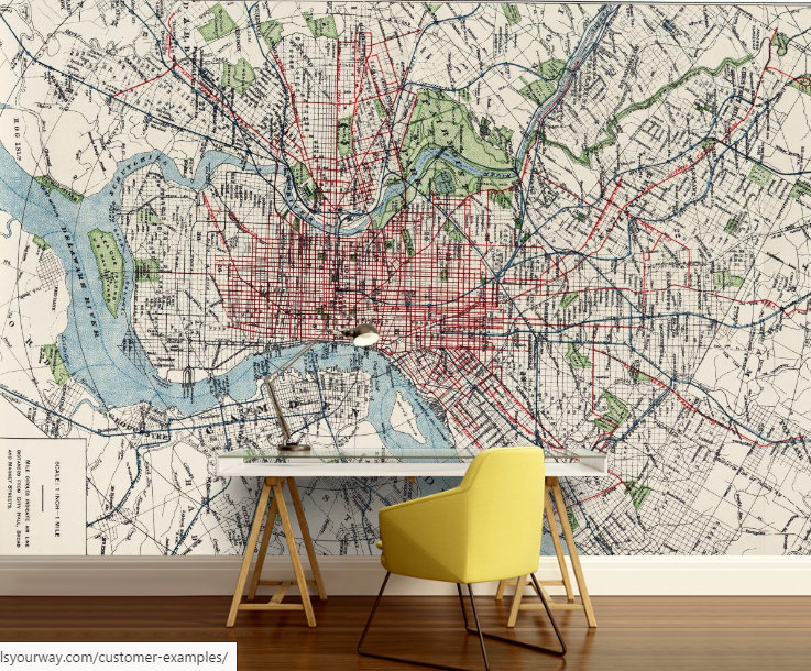 city map wallpaper street wall mural philadelphia wallpaper