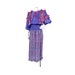 Vintage 70s Dress - Diane Freis Dress - Gypsy Dress - Boho Dress - Polka Dot Dress - 70s Freis Dress - Purple Red - Striped Dress - Ruffles