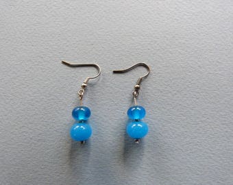Turquoise MURANO glass EARRINGS