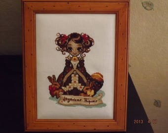 Princess chocolate embroidered cross stitch chart