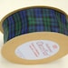 Black Watch Plaid Ribbon, 1-1/2 inch width Woven Edge Tartan, genuine Scottish plaid, Made in England, code RSP25