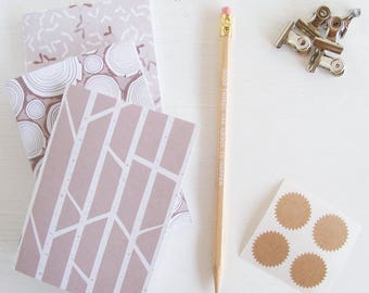 set of 5 pocket journals - in the woods