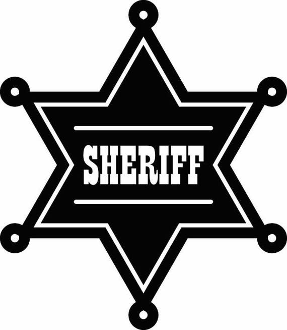 Sheriff Badge 1 Cowboy Western Rodeo Wild West Wrangler Police Officer