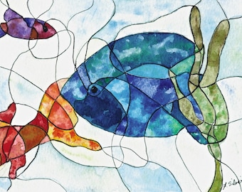 Fish Tank Stained Glass painting