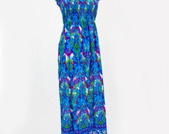 53" Shirred Strapless Sun Dress
