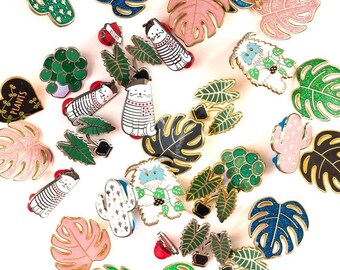 SECONDS - The Grumpy Unicorn Hard Enamel Pins - Cute lapel pin badge - Hard Enamel Pin- monstera pin- unicorn pin- pilea chinese money plant