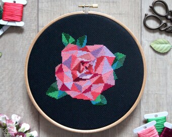 Rose Cross Stitch Pattern PDF