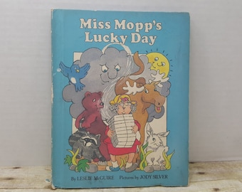 Miss Mopps Lucky Day, 1981, Leslie McGuire, Jody Silver, vintage kids book