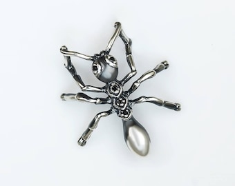 Ant pendant sterling silver, Insect pendant, Insect necklace, Ant necklace, Bug pendant, Bug necklace