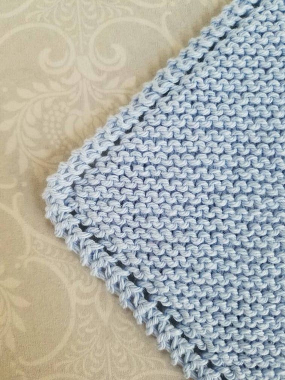 Light Blue Cotton Dishcloth