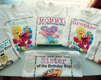 Sesame Street party tees