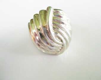 925 Sterling Silver Modernist Vintage Ring