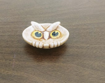 Brown Ceramic Owl Spoon Rest/Holder