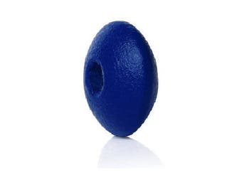 set of 50 wooden abacus Blue 10 mm saucer beads