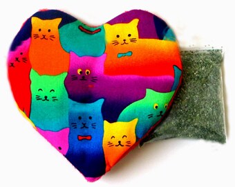 Catnip Toy with Catnip Colorful Cats Large Refillable