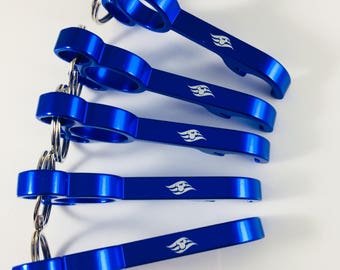 Set of 5 - Mickey Head Bottle Opener - Blue Key Chain - DCL Logo KeyChain, Key Chain, Bottle Opener, Fish Extender, FE Gift, DCL, Mouse Gift