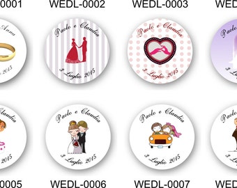 35 personalisierte Umschlag Hochzeit Aufkleber
