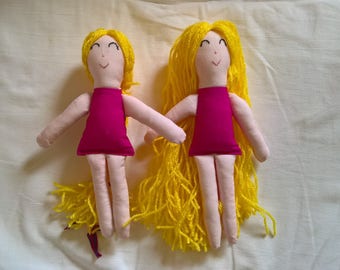 Rapunzel-cloth Doll blond hair
