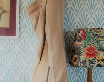 33. Vintage sligtly flared Sym Paris pants salmon (W43-L105cm / W16.9-L41.3")