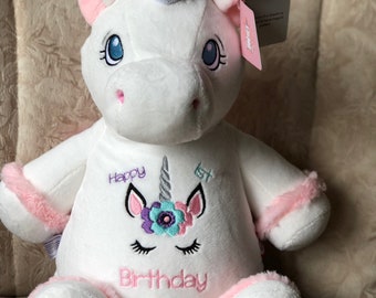 pink unicorn teddy bear