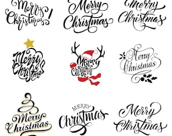 Merry Christmas Svg/Eps/Png/Jpg/Cliparts,Printable, Silhouette and Cricut File !!!